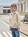 Haloumoning Boys Quarter Zip Quilted Sweatshirts Kids Fashion Long Sleeve Pullover Clothes 5-14 Years Khaki