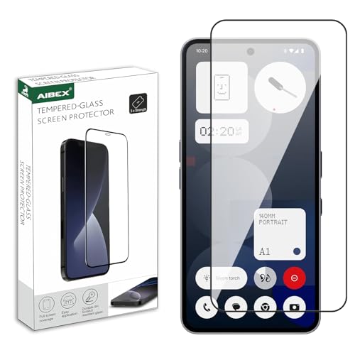 Image of AIBEX Tempered Glass for Nothing Phone 3a / Nothing Phone 3A Pro | 9H Hardness | Anti-Glare & Anti-Fingerprint | Water Resistant | Edge-to-Edge Full Screen Protector | Bubble-Free Installation