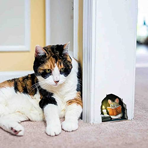 Mouse Reading Book, Wall Decor Sticker Decal, Kids Room, Classroom, Home, Bedroom, Bookcase, Book Lover, Of Mice And Men, Children, Adorable, (Mouse Reading Book) #TOP7