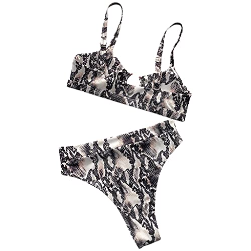 Bikini léopard push-up taille haute marron idéal pour vos pool parties