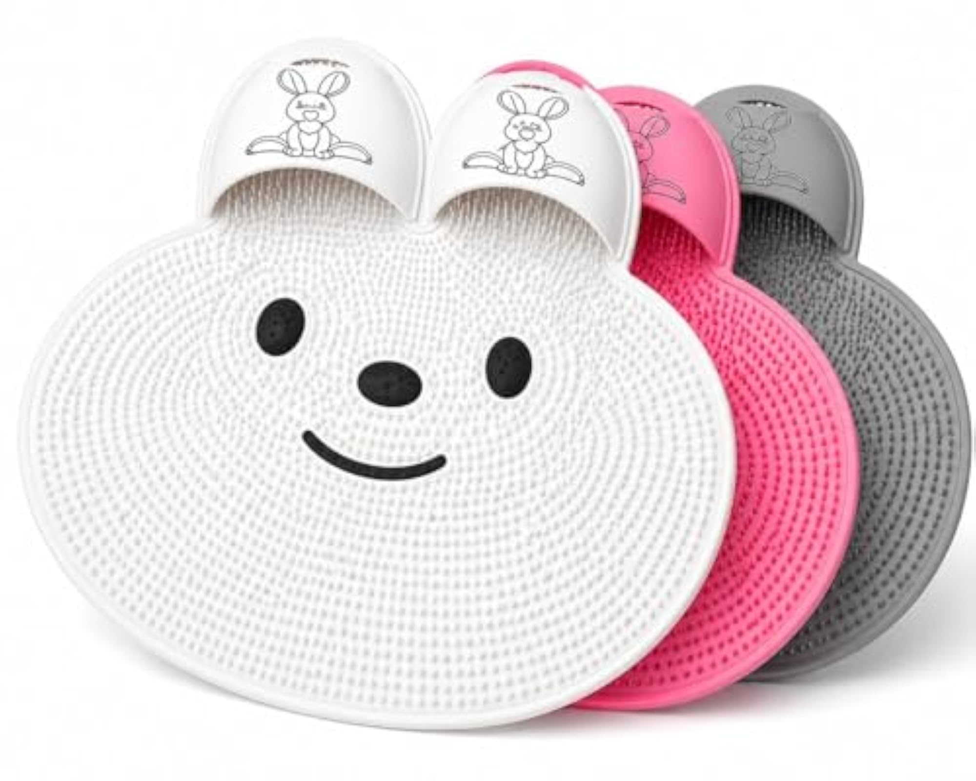 Extra-Large Shower Foot Scrubber Mat, Rabbit-Shaped