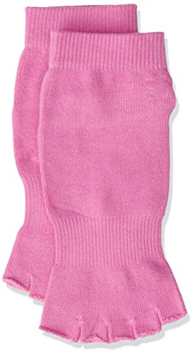 PhysioWorld - Calcetines Mitad, Antideslizante para Yoga/Pilates/Fitness, Color Rosa, M