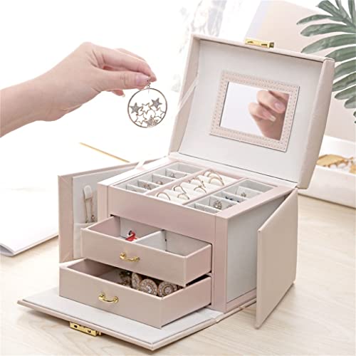 Boîte de rangement de bijoux d'exception en cuir PU et finitions européennes - 7