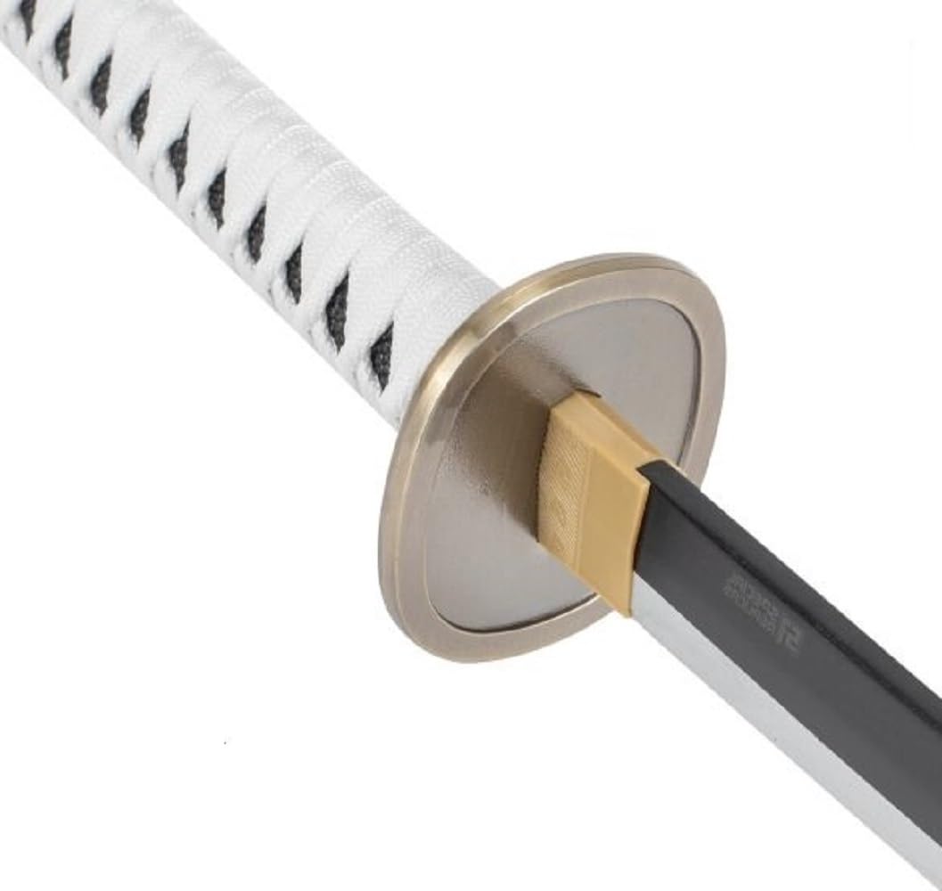 57 SPECIAL REPLICAS Zoro Katana Schwert Holz 77 cm mit Gürtel, Ständer & Scheide - Cosplay Anime Schwerter für Kostüme und LARP - Wakizashi Kurzschwert - Holzschwert aus Bambusholz (Nicht Scharf)