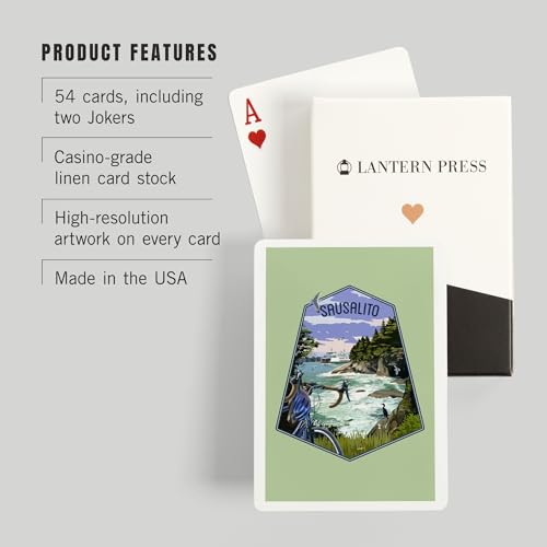 Lantern Press Sausalito, California, Juego de Cartas Poker miniatura 3