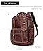 LANNSYNE Full Grain Leather Backpack For Men, Fits 16