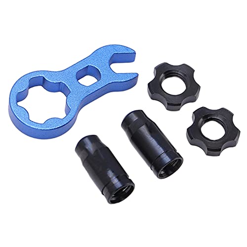 Set de 7 tapas para válvula de bicicleta de aleación de titanio Segrehy, color negro, resistente y ligero para bicicletas de montaña y carretera miniatura 7
