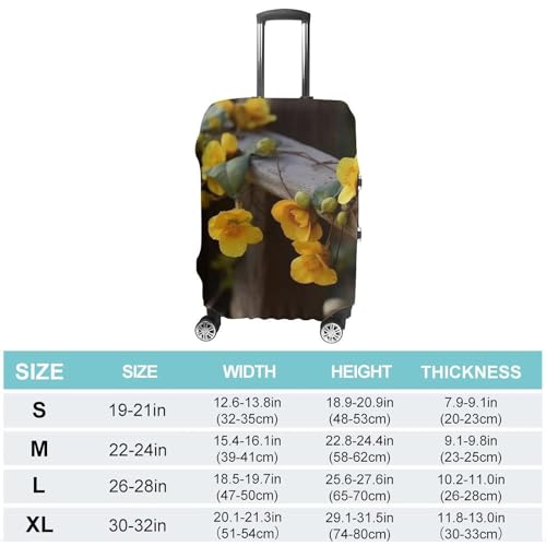 Travel Luggage Cover Protectors Elastic Anti-scratch Suitcase Cover Washable Luggage Sleeve Flowers on Fence Suitcase Cover Protector Fit 18-32 Inch Suitcases Travel Accessories XL2