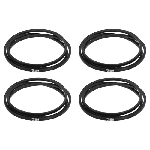 uxcell 4Pcs 3L690 Classic Wrapped Rubber V-Belt, 69"(1753mm) Outside Circumference, 3L Profile V Belt 3/8" Width 7/32" Height