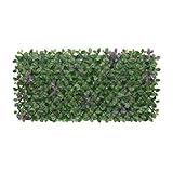 LOLAhome Seto Artificial de celosía Extensible con estabilizador UV de PE y PVC de 1,8x0,9 Metros