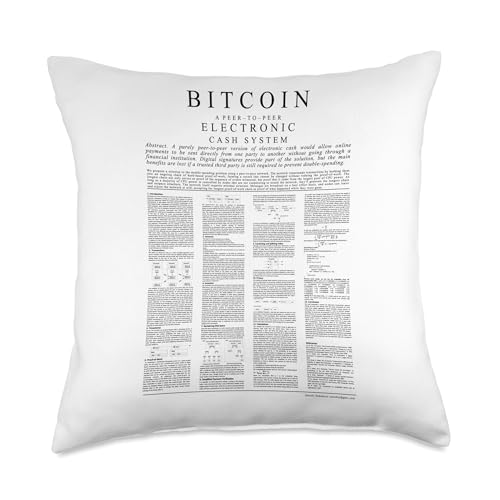 Bitcoin White Paper BTC Whitepaper Throw Pillow
