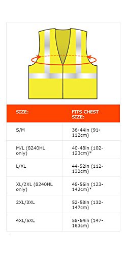 Image of Ergodyne GloWear Reflective Safety Vest, Yellow, Orange, Mesh, Adults, Unisex, Hi-Visibility Safety Vest, Vest