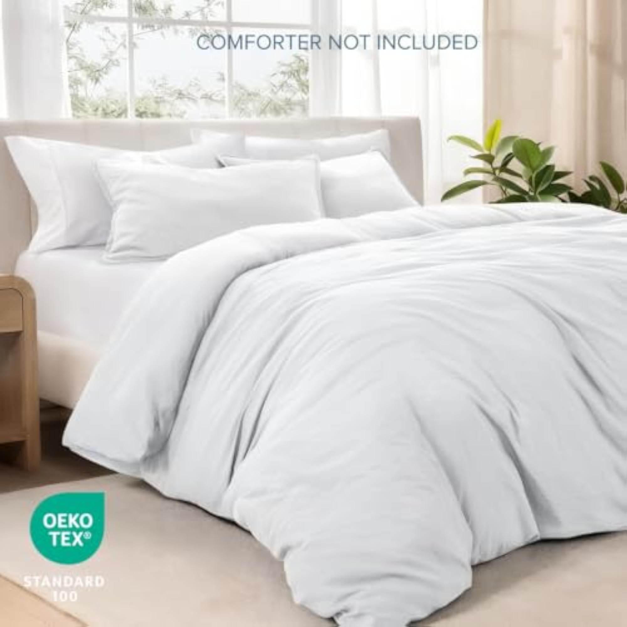Washed Duvet Cover and Sham Set, Oversized Queen