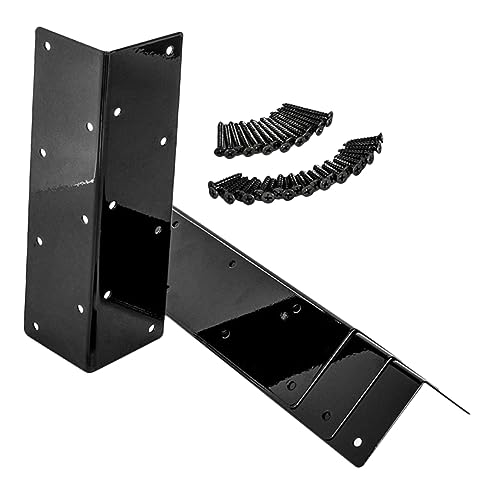 OFFSCH 4 Set of Metal Raised Garden Bed Corner Brackets Heavy Duty Garden Bed Connectors for 20'' 24'' High Planter Box Assembly Durable Flower Bed Bracket Set