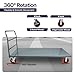 Flatbed Platform Cart Industrial Dolly – Heavy Duty 72” x 36” Hand Push Truck, Super Heavy Duty Flatbed with 2000Lb Capacity & 8'' Swivel Locking Wheels for Commercial Moving
