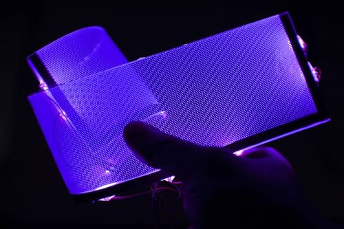Image of [ Rectangular ] for Master Chief Helmet Lamp Titan Lamp Batman led Light Decorations Flexible Helmet Lights Cosplay DIY kit RGB Superhero for Men Gifts Purple