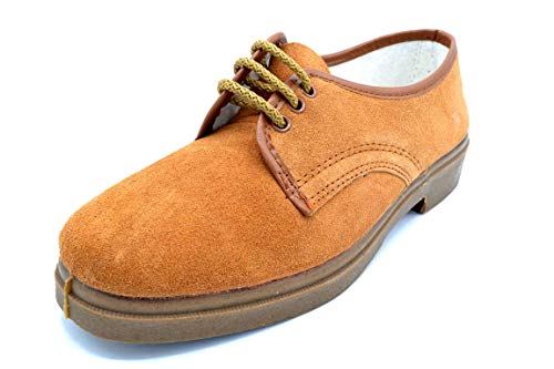 La Gran Zapateria Canos 052 | Zapato de Trabajo con Cordones | Piel Serraje | Suela de Caucho | Hecho en España (Numeric_44)