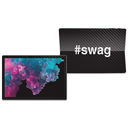 Image of MIGHTY SKINS MightySkins Carbon Fiber Skin for Microsoft Surface Pro 6 - Swag | Protective, Durable Textured Carbon Fiber Finish | Easy to Apply, Remove, and Change Styles | Made in The USA