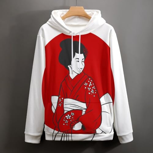 Pull japonais UMENG hoody sweat à capuche avec manches longues amples - 4