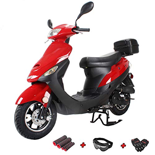 X-PRO Maui 50cc Moped Scooter Gas Moped Scooter Motorcycle 50cc Adult Scooter Aluminum