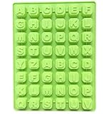 Molde de 48 letras alfabeto repostería hielo gelatina de molde molde de chocolate Mousse molde de caramelo silicona forma específica