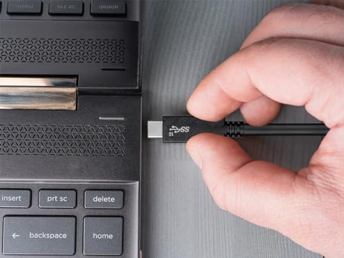 Monoprice USB Type-C to Type-C 3.1 Gen 2 Cable - 10Gbps, 5 Amp, 30AWG, 1.6 Feet, Black - Essential Series by Monoprice - Image 6