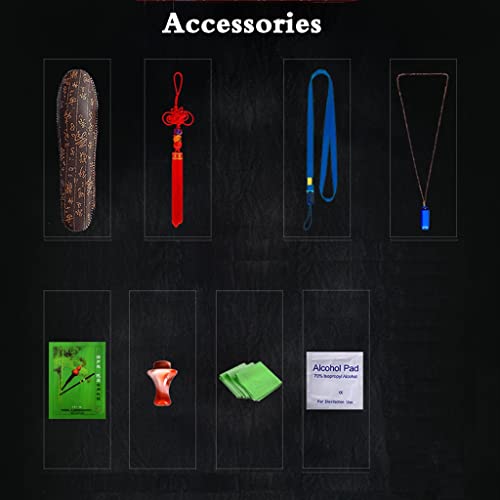 Flutes Musical Instruments Professional Performance Cucurbit C Down, B, G, F, Cucurbit Beginners To Practice Playing Hulusi Ebony Sound Tube With Chinese Knot And Box (Color : Black, Size : G-Key) #TOP1