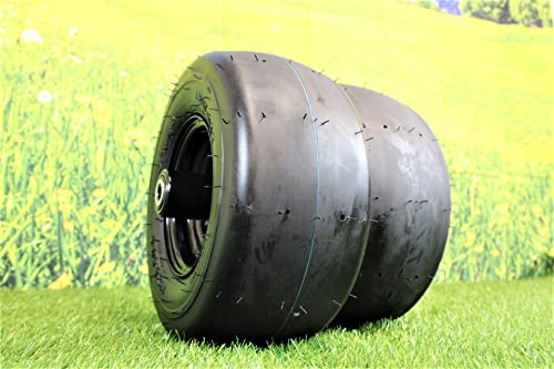 (Set of 2) 13x6.50-6 Black Wheel Assemblies for Carlisle, Exmark, Scag, Toro, JThomas, Sunbelt, and Rotary - Thumbnail 2