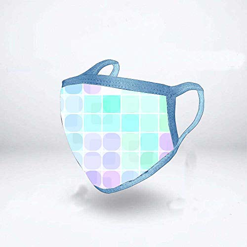 Vialman Masque 3 Tissus 100 % Coton, Turquoise, Grand Cover