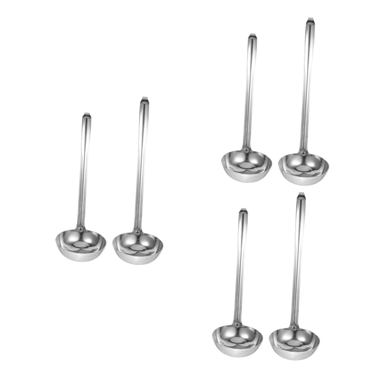 PRETYZOOM 6 Piezas Cucharas Pequeñas Inoxidable para Servir Sopa y Salsa Cucharón Versátil y Resistente para Cocina Diaria de Diseño Portátil y Duradero