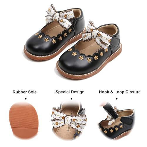 Image of Felix & Flora Toddler Little Girl Mary Jane Dress Shoes - Ballet Flats for Girl Party School Shoes