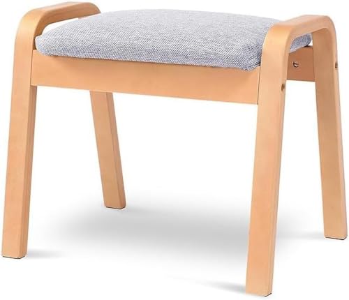 Tabouret bas élégant en bois éponge haute résilience