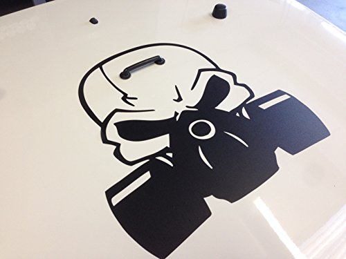 Gas Mask Punisher Die Cut Hood Decal 18" Decal Universal Fit W/Install Kit #TOP2