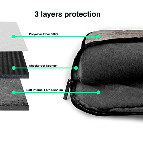 Bolso para laptop con diseño madera, negro, unisex miniatura 6
