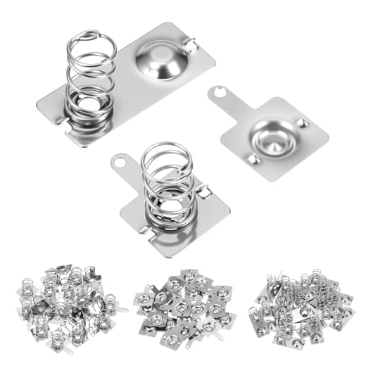 TIESOME 24 Juegos AAA AA Batería Contactos de Muelle, Hierro Negativo Positivo Conversión Placas de Conversión para Mando a Distancia Cargadores de Batería Electrónica 9,9 X 15 mm Y 21,4 X 11,4 mm