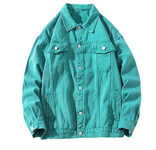 Veste en jean homme confortable contre la fraîcheur du printemps - Manteau uni SaoBiiu