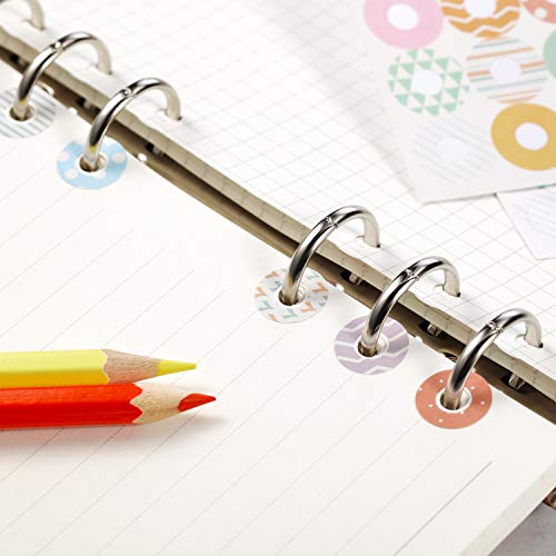 Self Adhesive Set Of Fashion Loose-Leaf Paper Reinforcement Labels, Assorted Donut Designs, Great For School, Home And Office (Style E) #TOP4