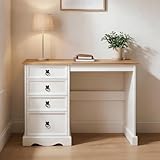 Schreibtisch Campo im Landhausstil, eleganter Tisch aus massiver...