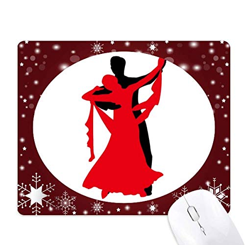 Tapis de souris danse sociale et flocon de neige d'hiver pour bureau