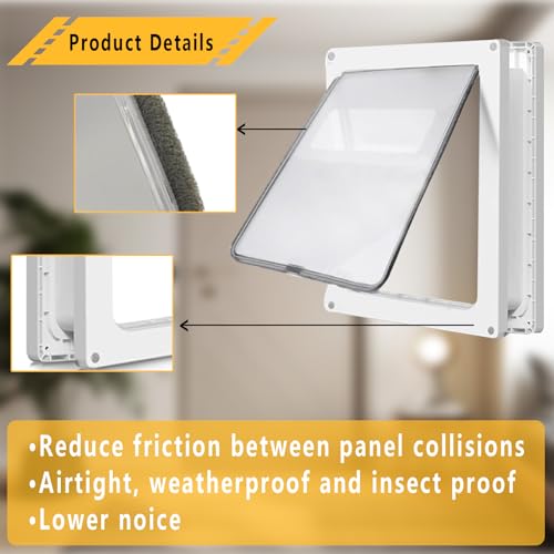 Grestorm Porta média para cães, porta magnética para animais de estimação de até 20 kg, porta duráve