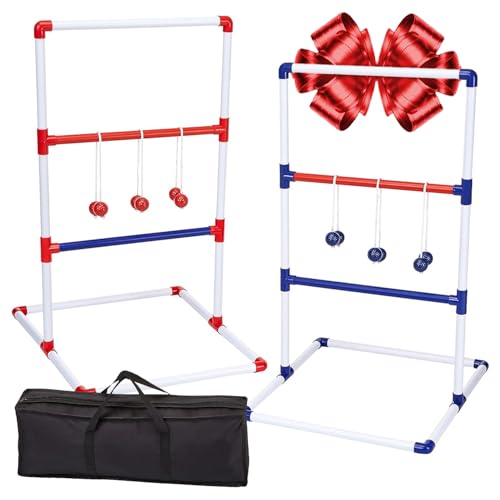 Ladder Toss® | Geschicklichkeits Spiel für Kinder & Erwachsene | 2 Leitern + 12 Bolas + 1 Schutzhülle | Wurfspiele | Outdoor Outdoor Game Outdoor Spielzeug | Golf Bälle | OriginalCorner®