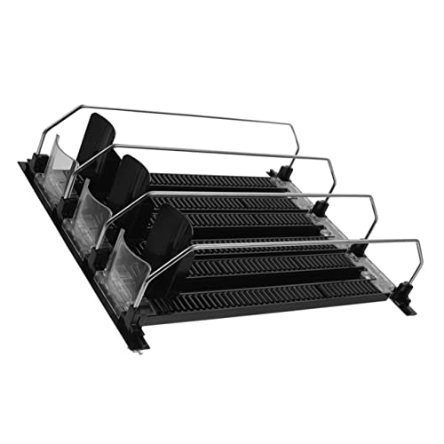 Organisateur coulissant de bouteilles et canettes en ABS et acier inoxydable x3