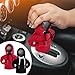 Ymapinc 2PCS Universal Car Hoodie for Gear Shifter, Upgraded Hoodie Gear Shift Cover (6.3in) Funny Car Shifter Interior Accessories - Red and Black
