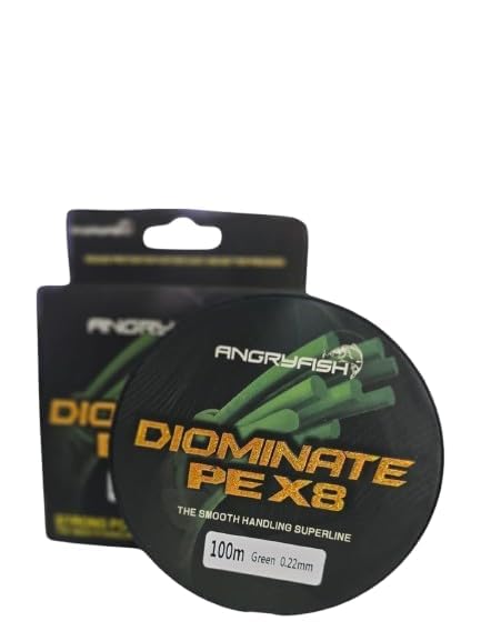 Image of TOBSY Diominate Braid PE X8 100m Green Fishing Line | Ultra Strong, Smooth, Abrasion Resistant Fishing Line for Saltwater & Freshwater (0.20mm -13.0 kg Line Strength)