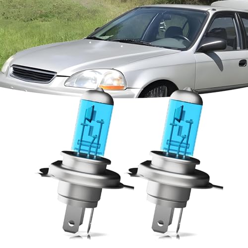 TTDBDAN Headlights Fit For Honda Civic 1992-2003 Halogen Headlight Bulbs,9003/H4/HB2 High/Low Beams Bright Light Combo Kit,Plug & Play,pack of 2 (Honda Civic 1992-2003)