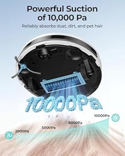 Redroad Robot Vacuums,10000Pa Robotic Vacuum Cleaner Lidar Navigation&Obstacle Avoidance,Robot Vacuum Cleaner with App/Alexa/Remote