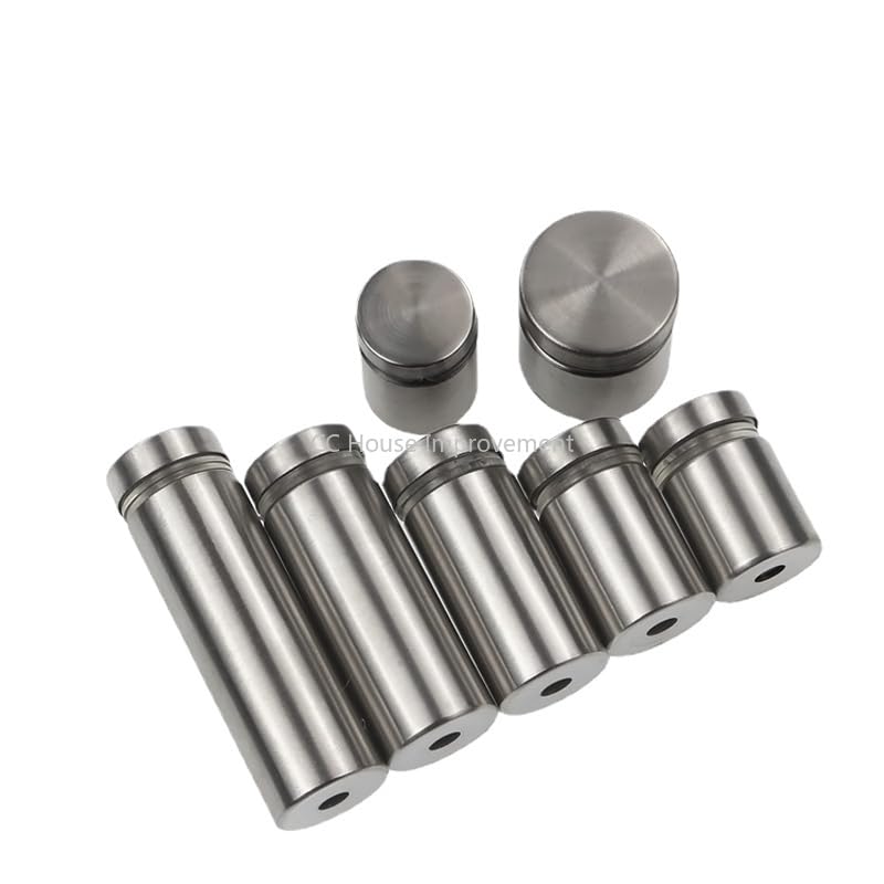 Generic 10PCS Glass Fasteners 19mm Stainless Steel Acrylic Advertisement Standoffs Pin Nails Billboard Fixing Screws Hardware - (Size: 19x120mm)