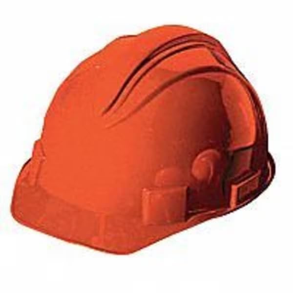 Hard Hat, Polyethylene, 4 Point Ratchet, Type 1, Class E, Hi-Vis Orange, Mfr: 20395-A