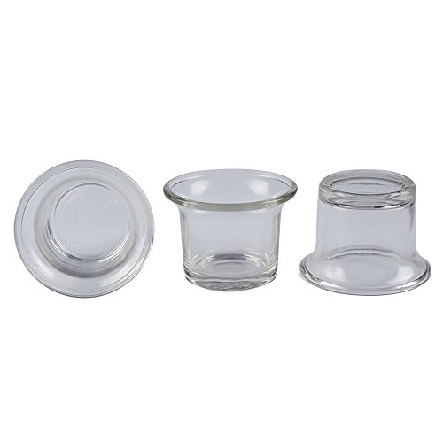Clear Chunky Glass Lip Votive Candle Holders Tealight Votive Cups For Wedding Proposal, Spa, Aromatherapy, Meditation, 6 Counts By Shxstore #TOP2