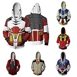 [Zokeny] パーカー ガンダム 機動戦士ガンダム 長袖 コスプレ衣装 運動パーカー メンズ 日常服 秋服 カジュアル 記念シャツ 薄手 コスチューム ジャケット コート 3Dプリント レディース イベント クリスマス 男女兼用 (K,M)